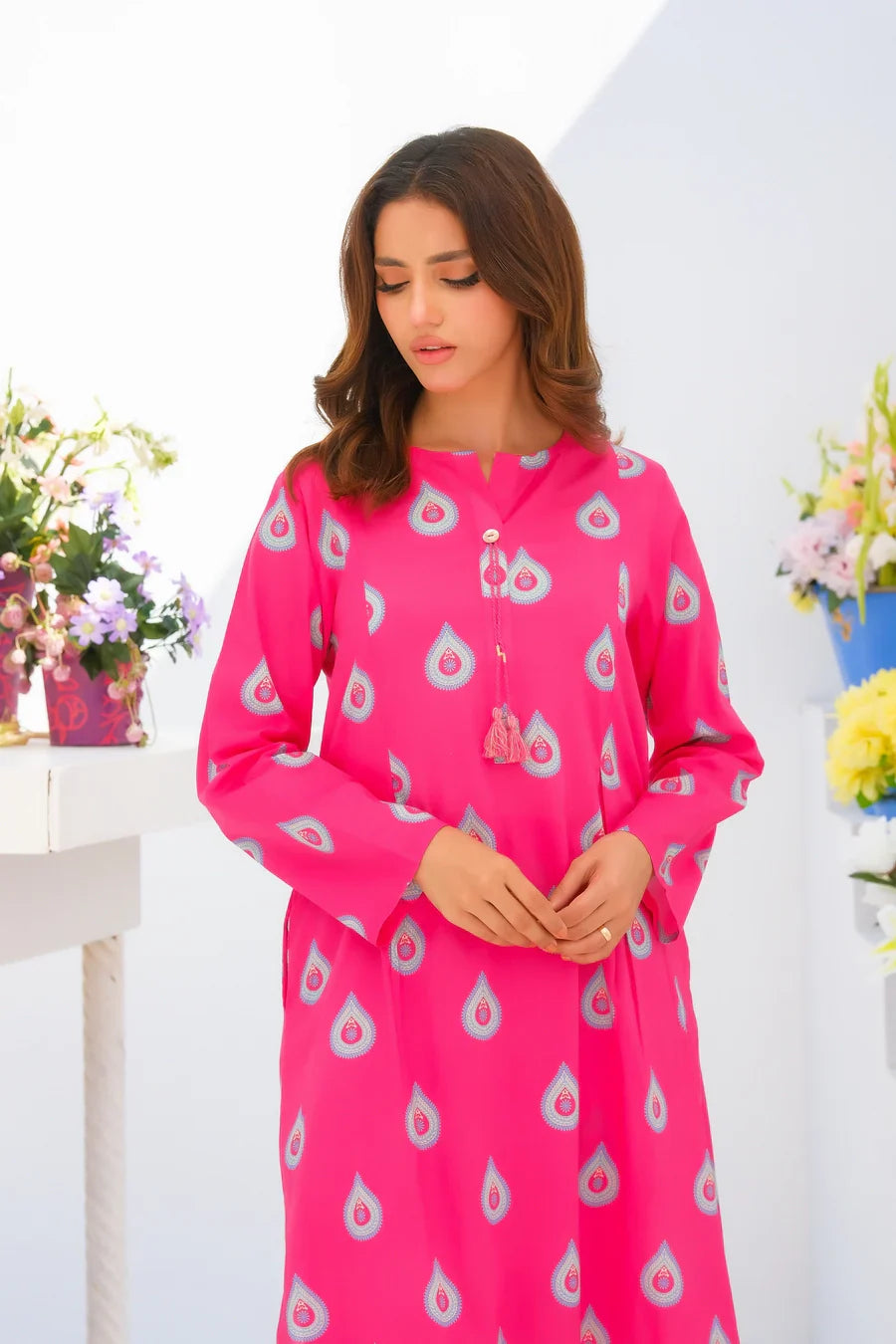 Dhaga Women Pret Printed 2 Piece Lawn Matching Separate FW24DSP0012 - Summer Collection