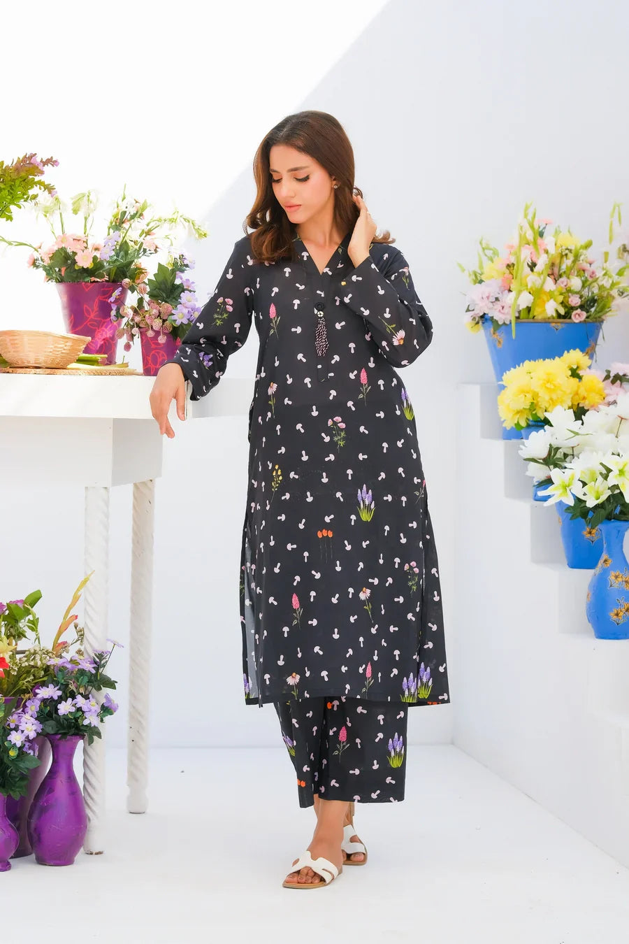 Dhaga Women Pret Printed 2 Piece Lawn Matching Separate FW24DSP0027 - Summer Collection