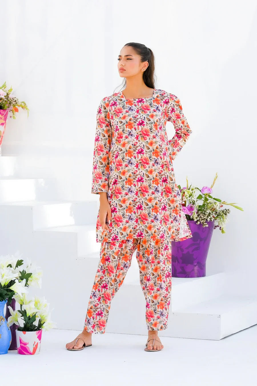 Dhaga Women Pret Printed 2 Piece Lawn Matching Separate FW24DSP0021 - Summer Collection