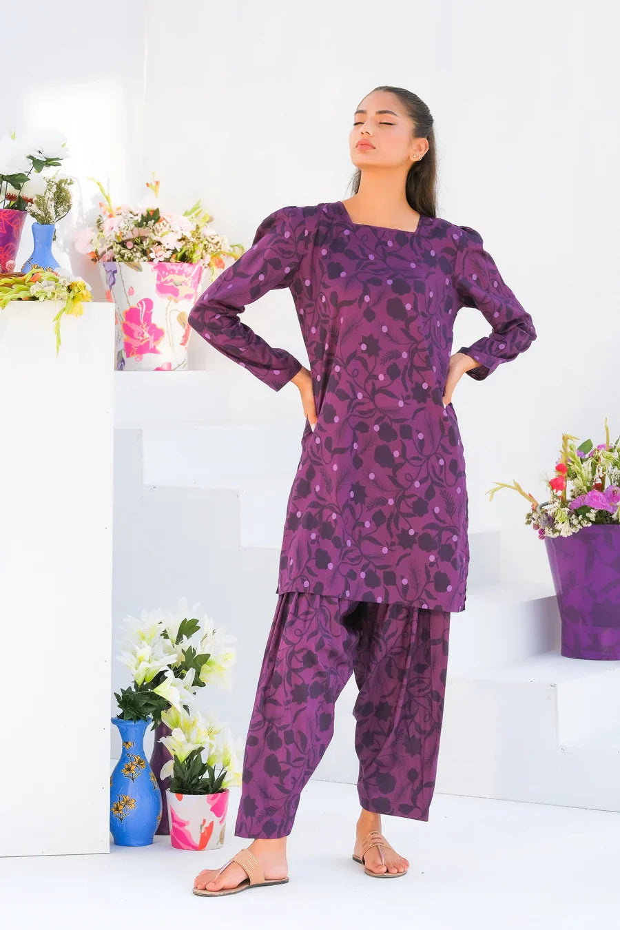 Dhaga Women Pret Printed 2 Piece Lawn Matching Separate FW24DSP0025 - Summer Collection