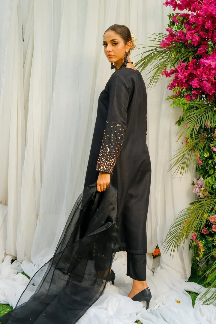 Dhaga Women Pret Embroidered 3 Piece Jacquard Mashq SS24DSE132 - Summer Collection