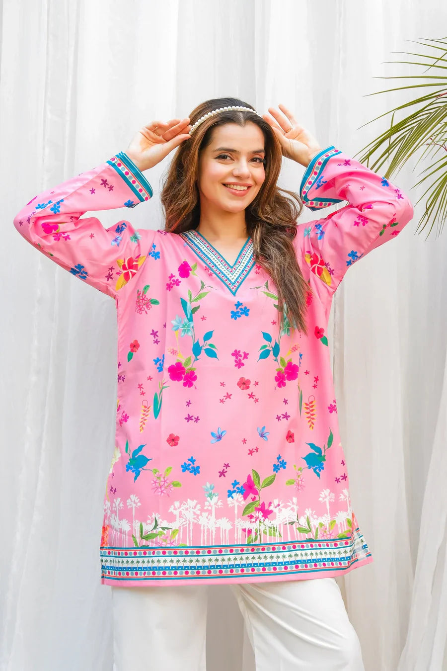 Dhaga Women Pret Printed 2 Piece Soft Crepe Bloom SS24DSP202 - Summer Collection