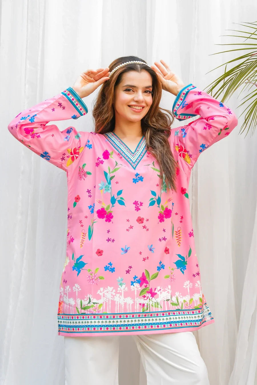 Dhaga Women Pret Printed 2 Piece Soft Crepe Bloom SS24DSP202 - Summer Collection