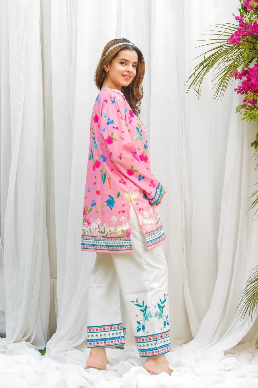 Dhaga Women Pret Printed 2 Piece Soft Crepe Bloom SS24DSP202 - Summer Collection