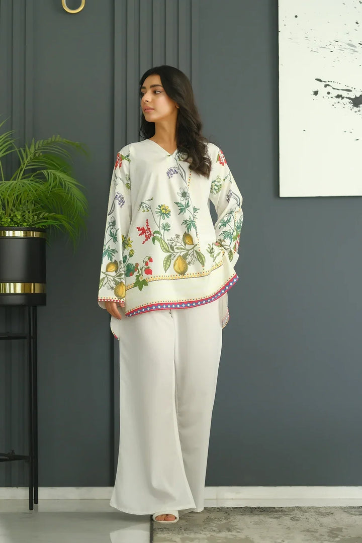Dhaga Women Pret Printed 2 Piece Soft Crepe Tropical Tease SS24DSP205 - Summer Collection