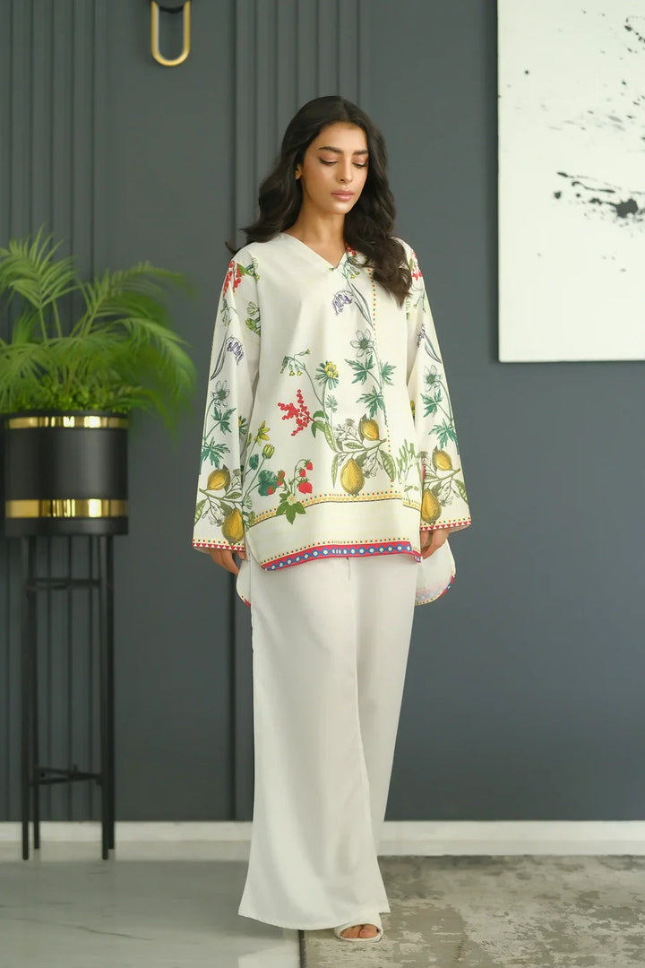 Dhaga Women Pret Printed 2 Piece Soft Crepe Tropical Tease SS24DSP205 - Summer Collection