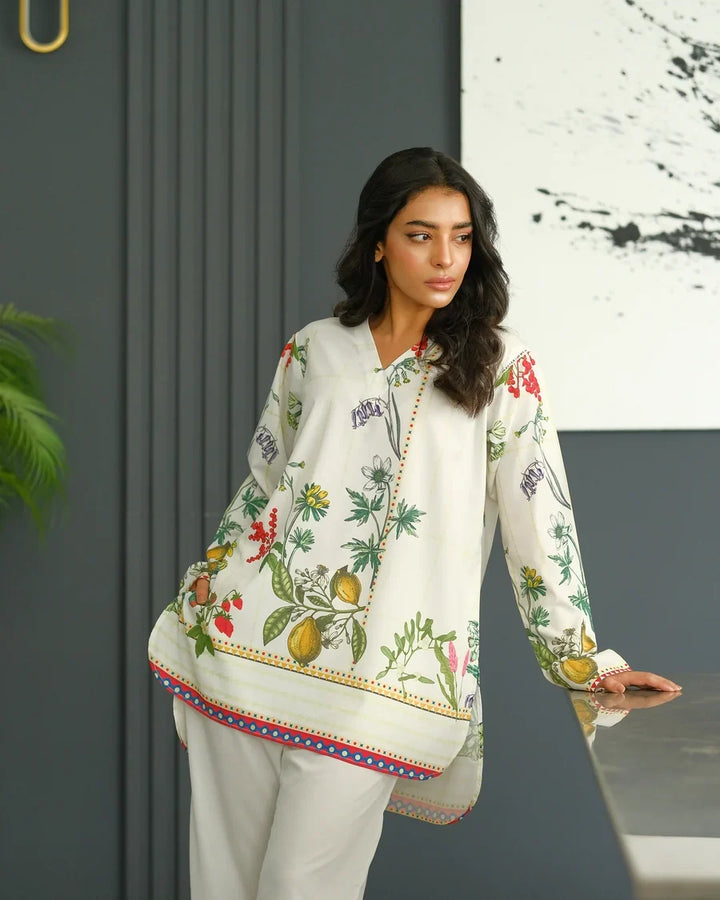 Dhaga Women Pret Printed 2 Piece Soft Crepe Tropical Tease SS24DSP205 - Summer Collection