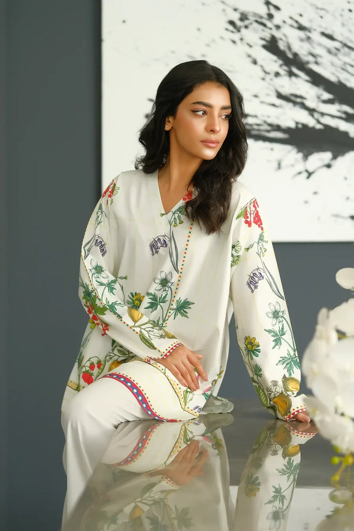 Dhaga Women Pret Printed 2 Piece Soft Crepe Tropical Tease SS24DSP205 - Summer Collection