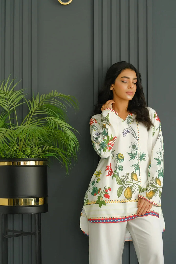 Dhaga Women Pret Printed 2 Piece Soft Crepe Tropical Tease SS24DSP205 - Summer Collection