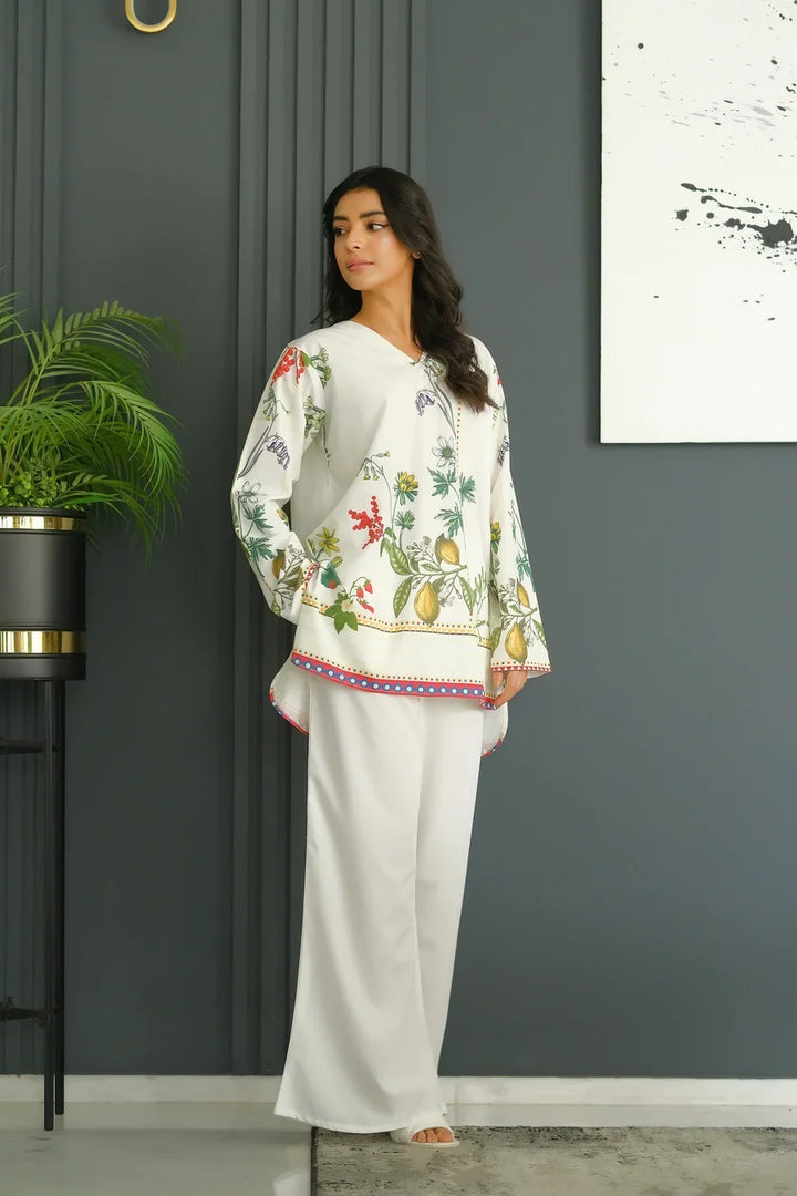 Dhaga Women Pret Printed 2 Piece Soft Crepe Tropical Tease SS24DSP205 - Summer Collection