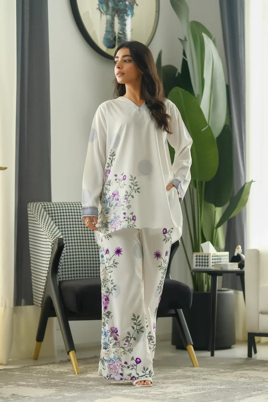 Dhaga Women Pret Printed 2 Piece Soft Crepe Vyara SS24DSP207 - Summer Collection