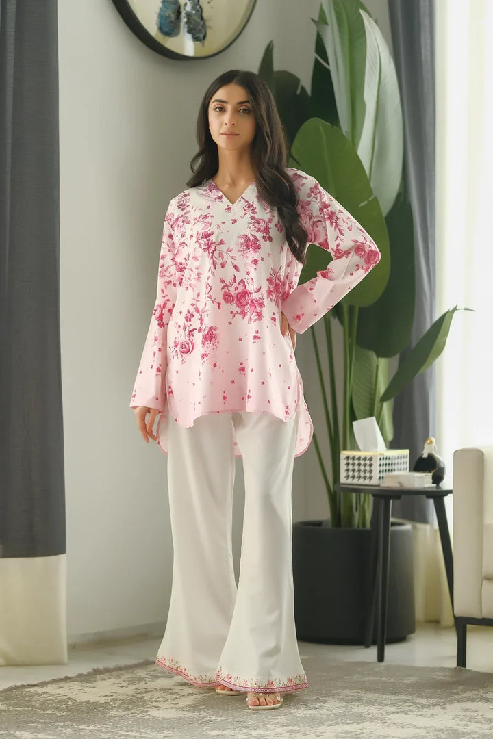 Dhaga Women Pret Printed 2 Piece Soft Crepe Ruby SS24DSP206 - Summer Collection