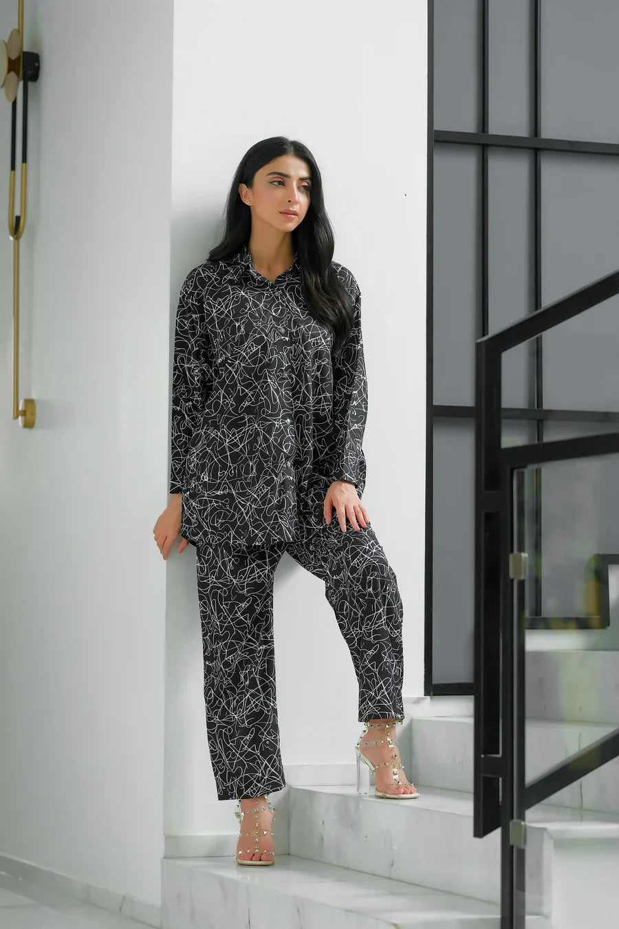 Dhaga Women Pret Printed 2 Piece Soft Crepe Tinsel SS24DSP223 - Summer Collection