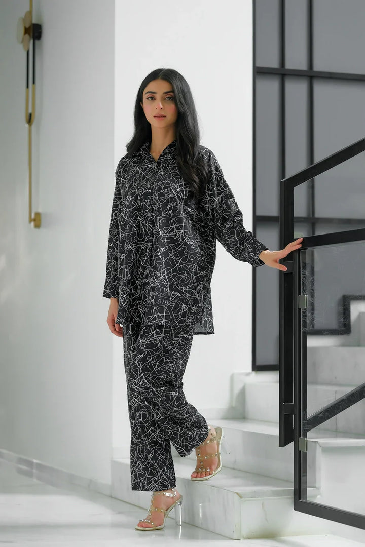 Dhaga Women Pret Printed 2 Piece Soft Crepe Tinsel SS24DSP223 - Summer Collection