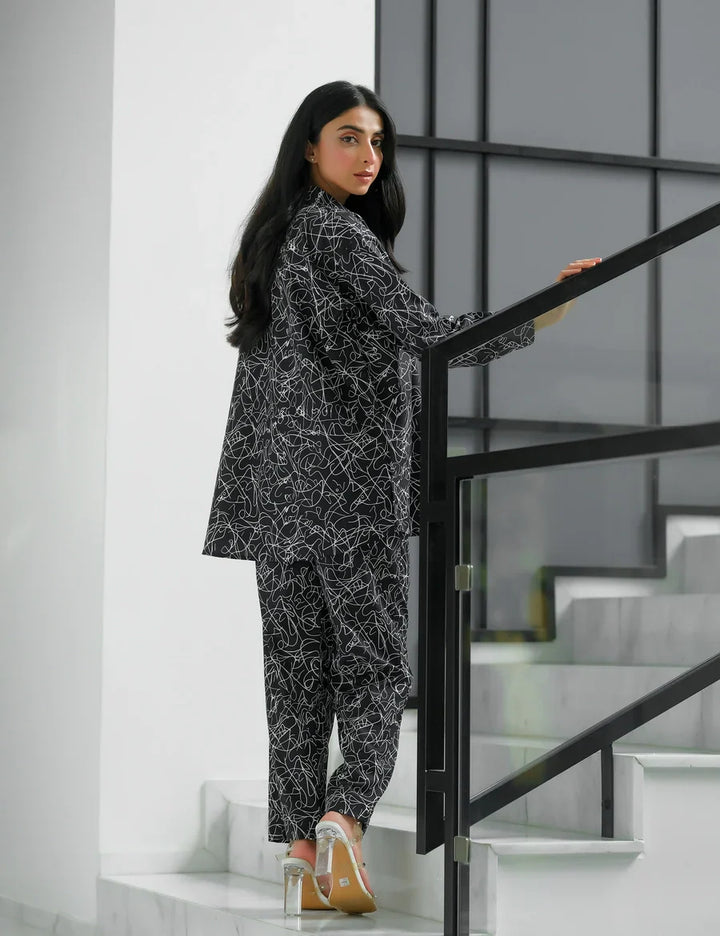 Dhaga Women Pret Printed 2 Piece Soft Crepe Tinsel SS24DSP223 - Summer Collection