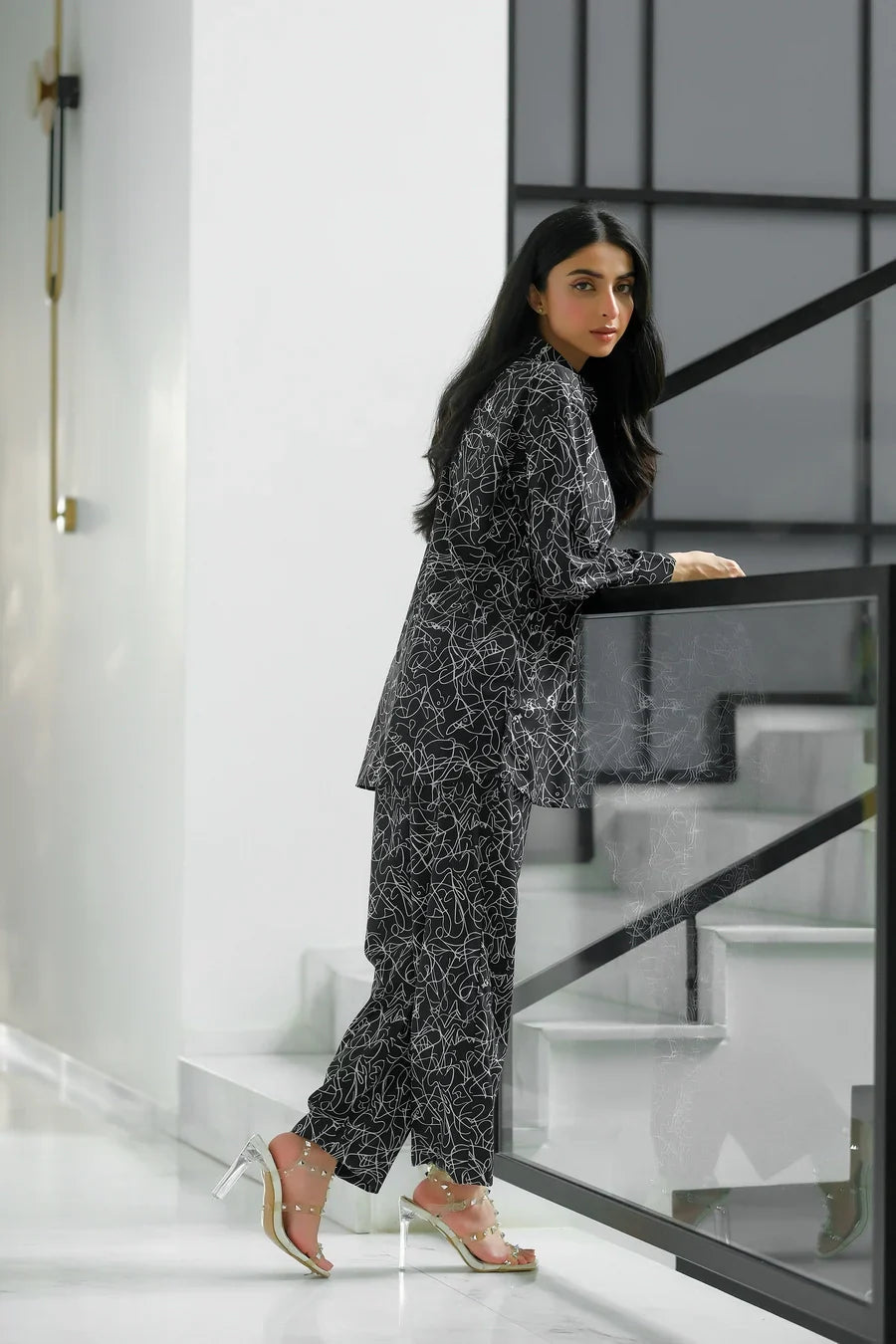 Dhaga Women Pret Printed 2 Piece Soft Crepe Tinsel SS24DSP223 - Summer Collection