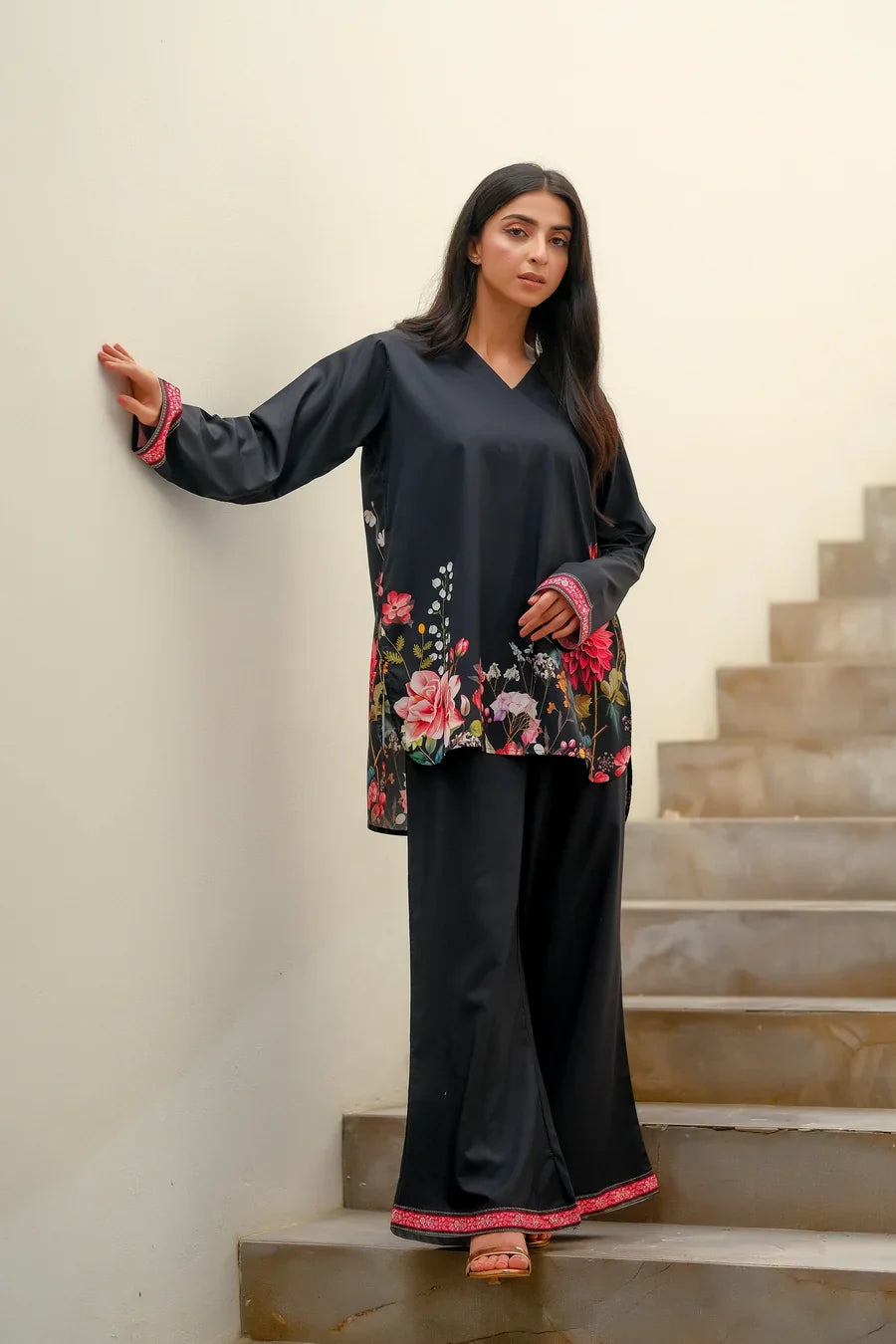 Dhaga Women Pret Printed 2 Piece Soft Crepe Dhalia SS24DSP203 - Summer Collection