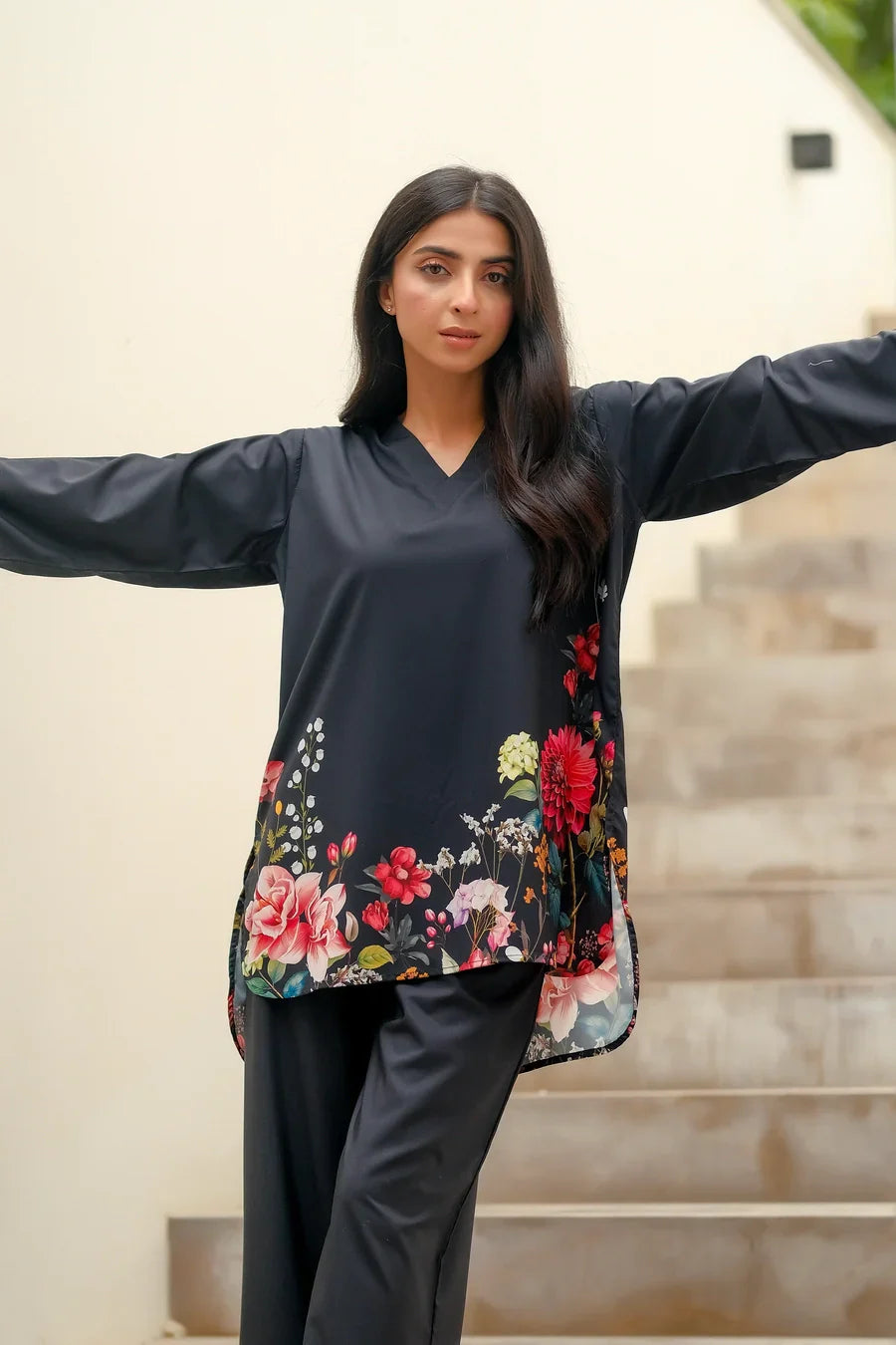 Dhaga Women Pret Printed 2 Piece Soft Crepe Dhalia SS24DSP203 - Summer Collection