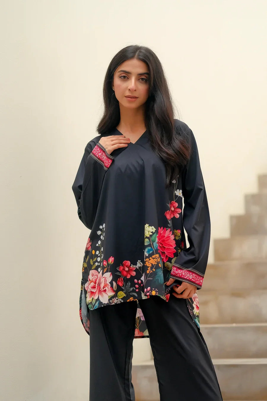 Dhaga Women Pret Printed 2 Piece Soft Crepe Dhalia SS24DSP203 - Summer Collection