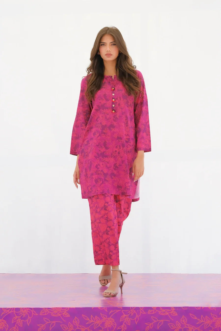 Dhaga Women Pret Printed 2 Piece Lawn Matching Separate FW24DSP0011 - Summer Collection