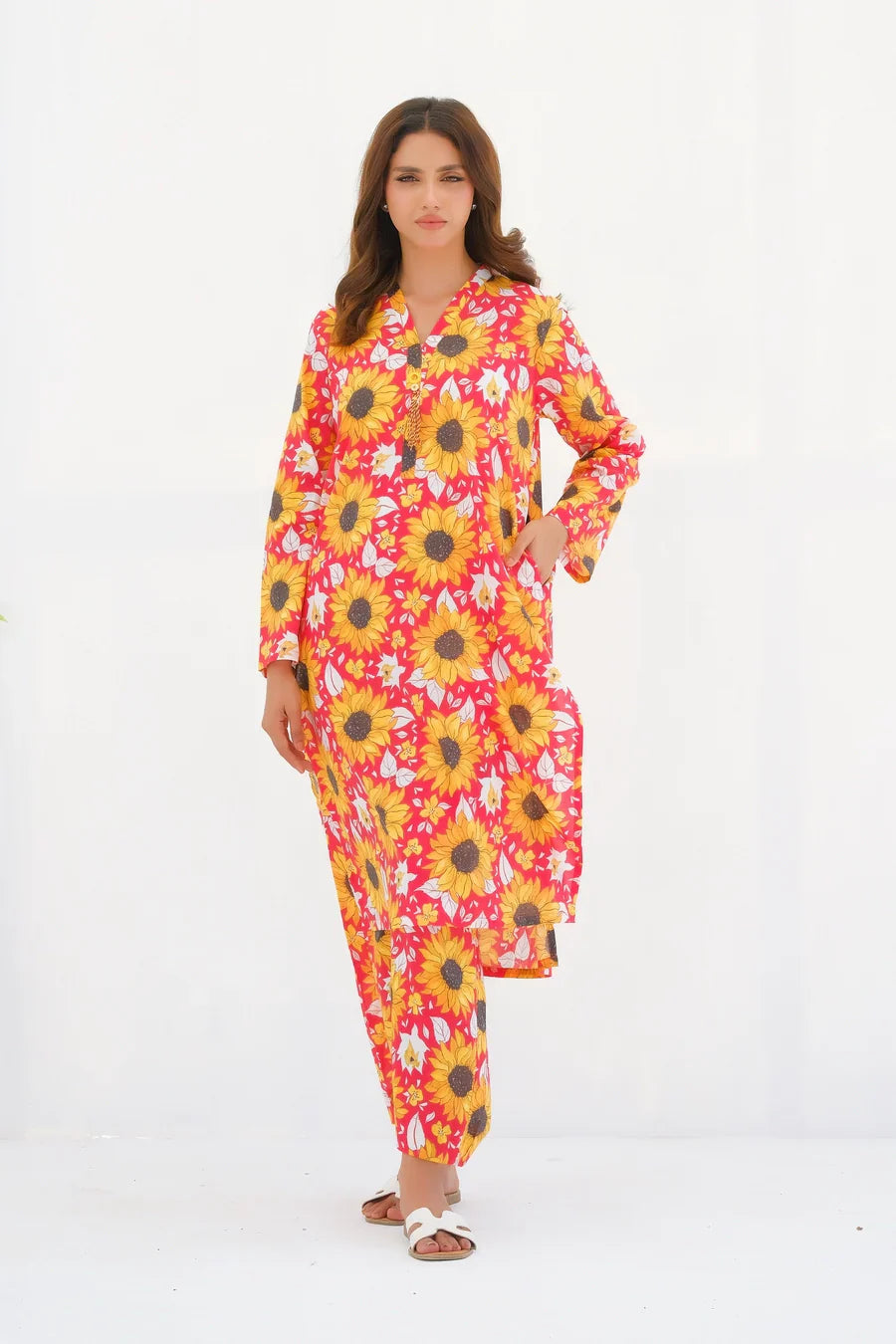 Dhaga Women Pret Printed 2 Piece Lawn Matching Separate FW24DSP0032 - Summer Collection