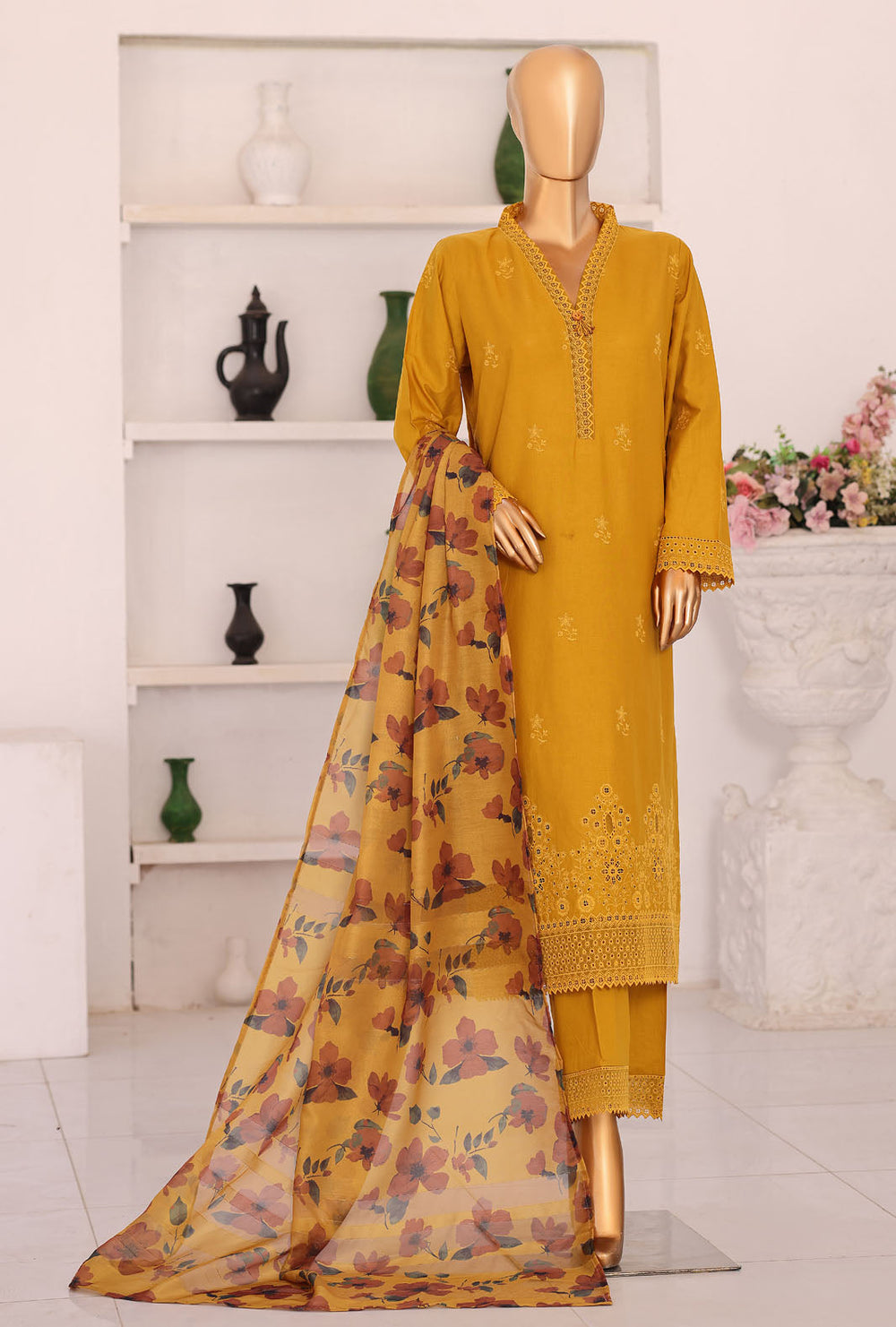 Floral Vibes by HZ Textiles Unstitched Embroidered Lawn 3 Piece Suit FVE - 01 Festive Collection