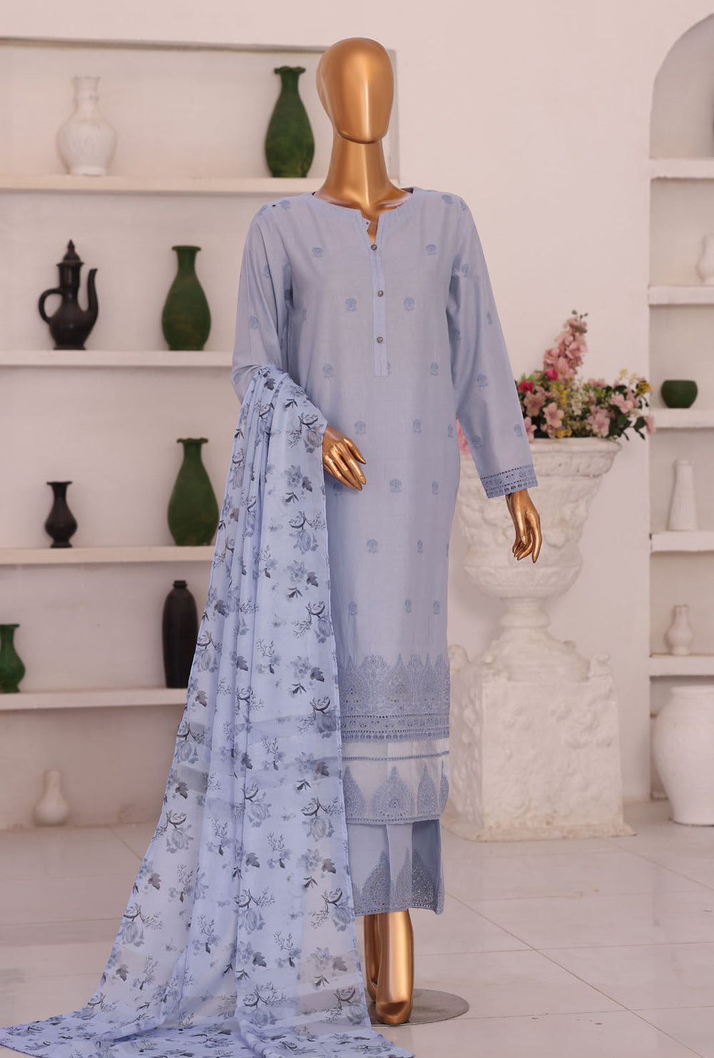 Floral Vibes by HZ Textiles Unstitched Embroidered Lawn 3 Piece Suit FVE - 04 Festive Collection