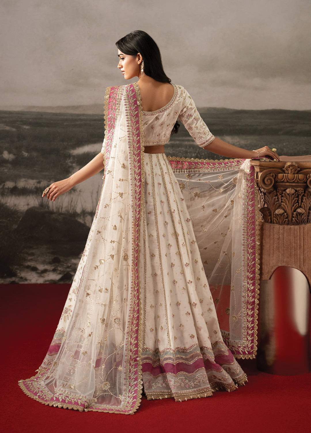 Aure by Afrozeh Unstitched Embroidered Velvet 3 Piece Suit AF26UAW Parure FW01230 - Wedding Collection