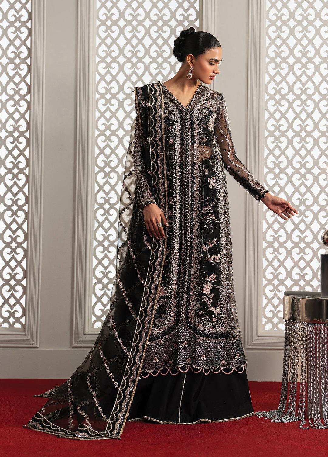 Aure by Afrozeh Unstitched Embroidered Organza 3 Piece Suit AF26UAW Magnifique FW01231 - Wedding Collection