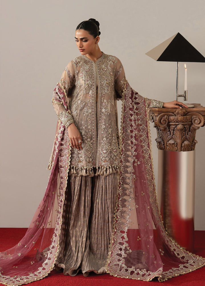 Aure by Afrozeh Unstitched Embroidered Organza 3 Piece Suit AF26UAW Gilded Grace FW01238 - Wedding Collection