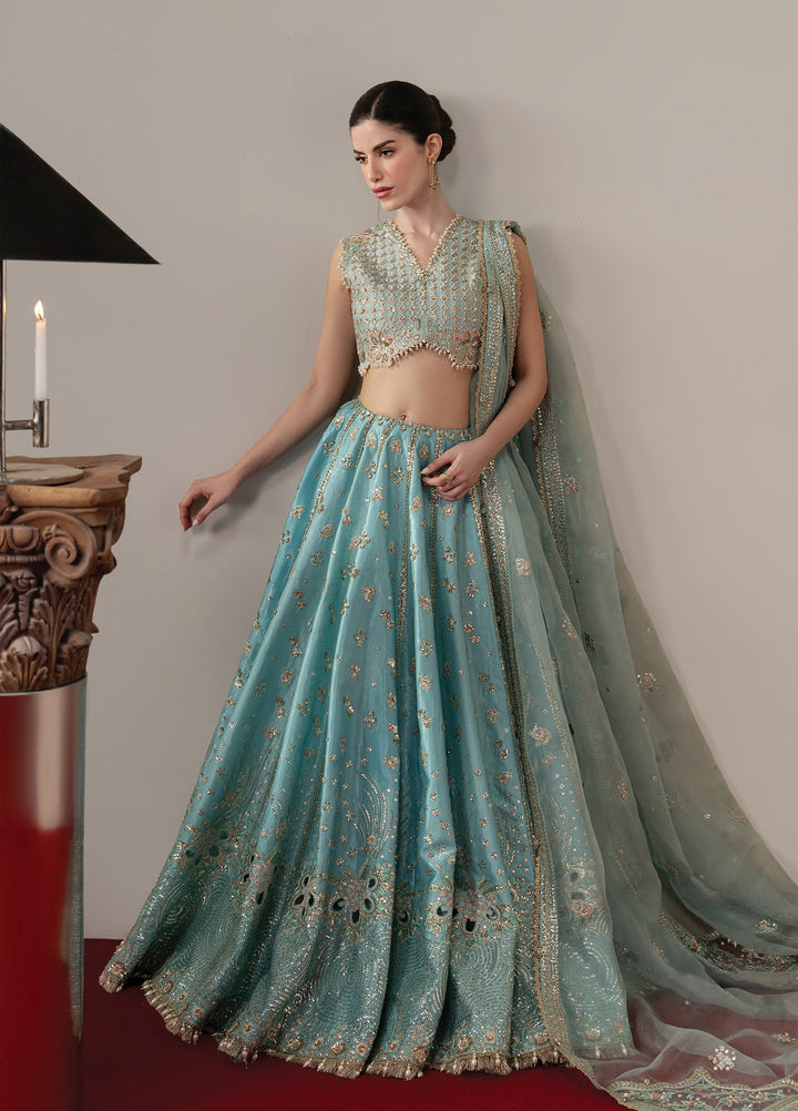 Aure by Afrozeh Unstitched Embroidered Organza 3 Piece Suit AF26UAW Grandezza FW01239 - Wedding Collection