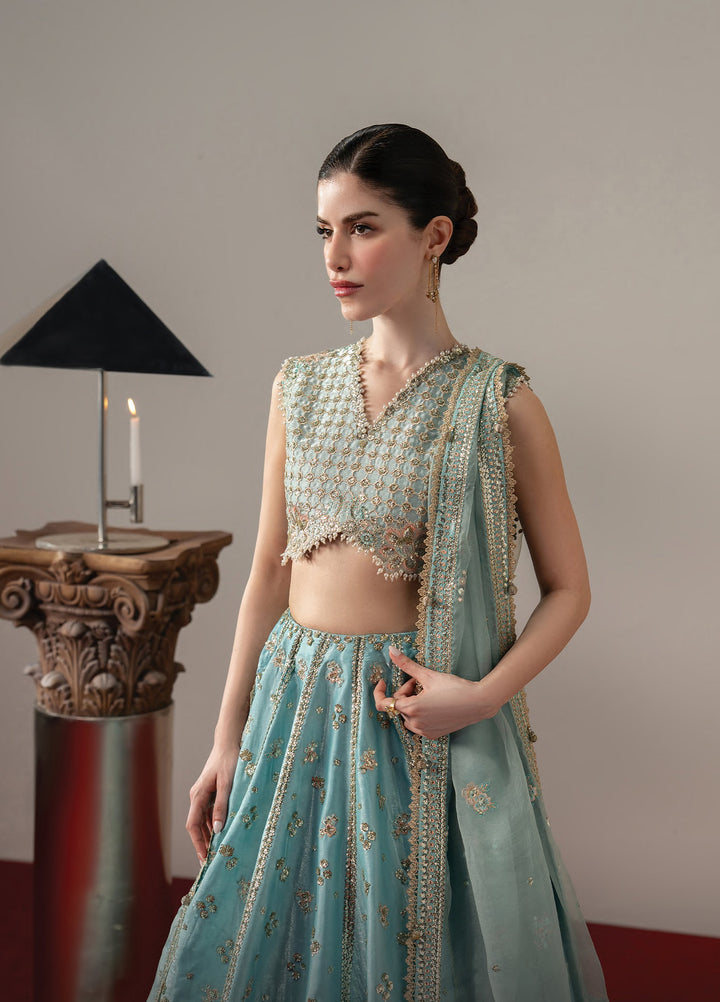 Aure by Afrozeh Unstitched Embroidered Organza 3 Piece Suit AF26UAW Grandezza FW01239 - Wedding Collection