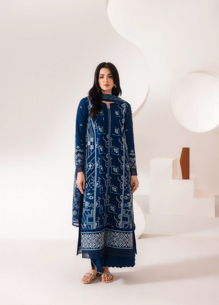Intermiz Zync by Florent Unstitched Embroidered Viscose 3 Piece Suit FL26UIZ FZ-1A - Casual Collection