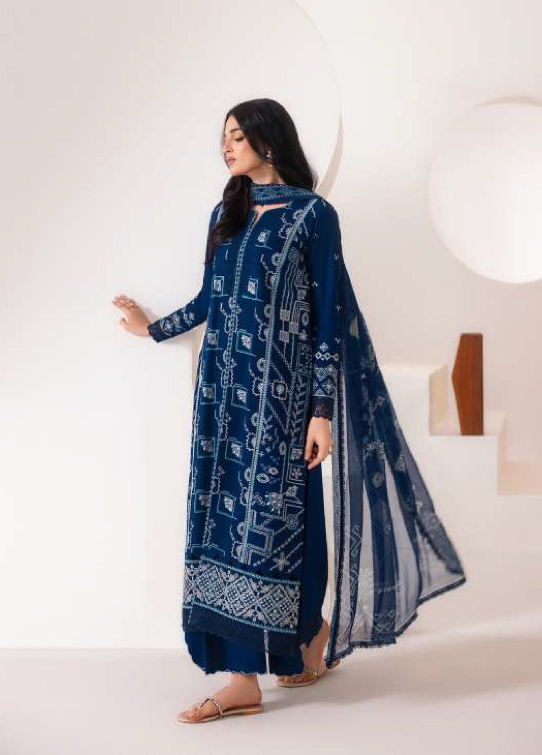 Intermiz Zync by Florent Unstitched Embroidered Viscose 3 Piece Suit FL26UIZ FZ-1A - Casual Collection