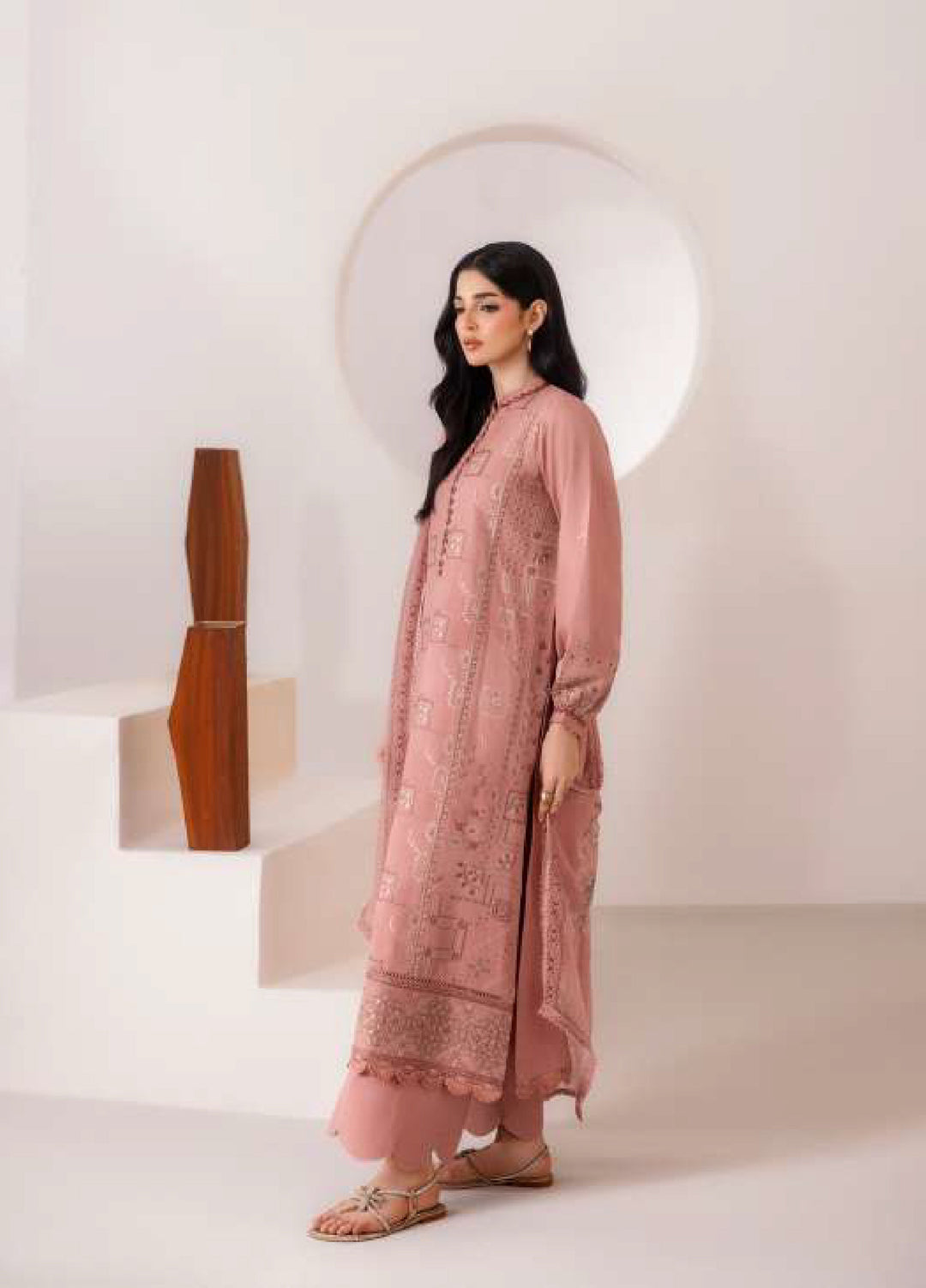 Intermiz Zync by Florent Unstitched Embroidered Viscose 3 Piece Suit FL26UIZ FZ-1B - Casual Collection
