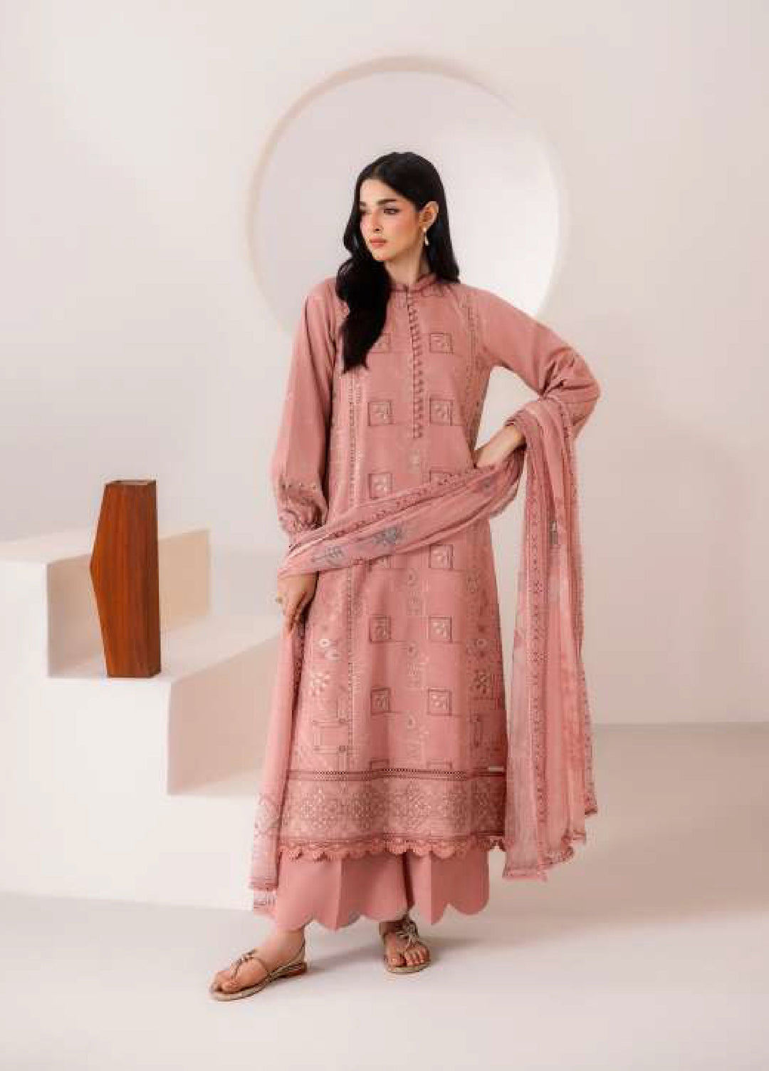 Intermiz Zync by Florent Unstitched Embroidered Viscose 3 Piece Suit FL26UIZ FZ-1B - Casual Collection