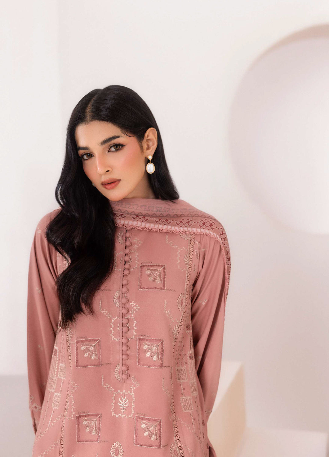 Intermix Zync by Florent Unstitched Embroidered Viscose 3 Piece Suit FL26UIZ FZ-1B - Casual Collection