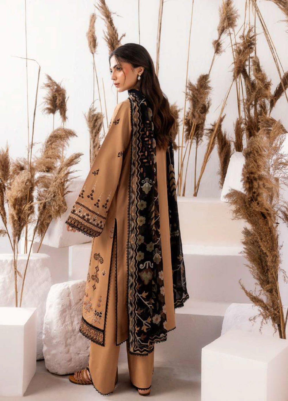 Intermiz Zync by Florent Unstitched Embroidered Viscose 3 Piece Suit FL26UIZ FZ-7B - Casual Collection