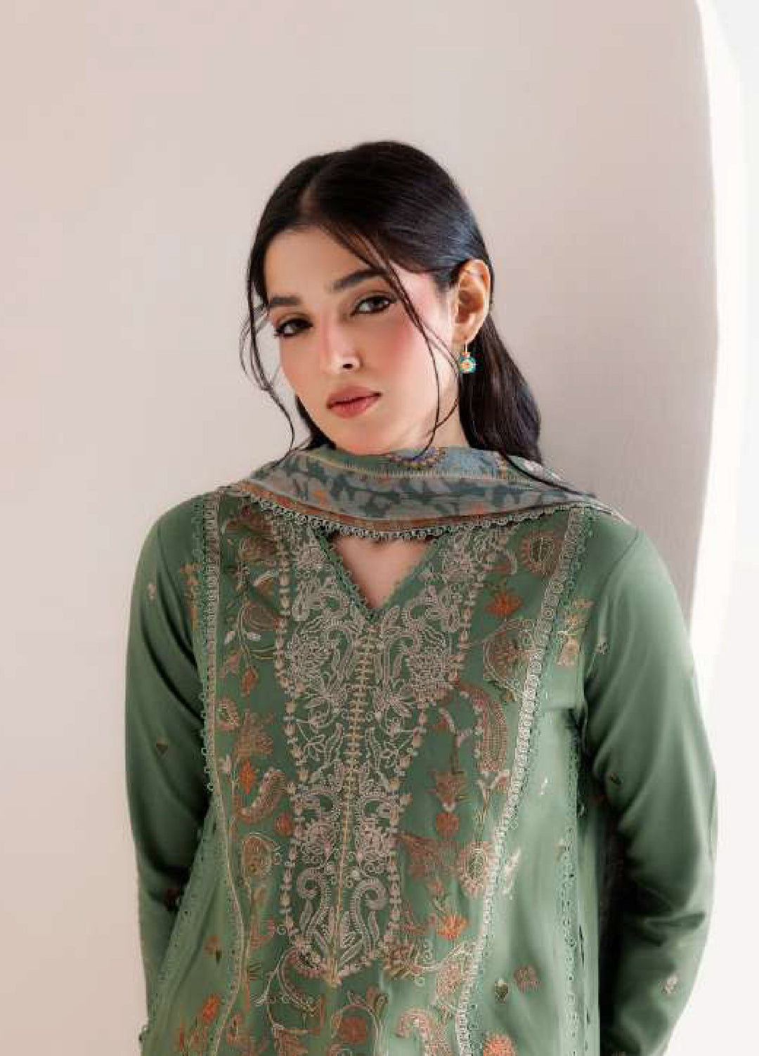 Intermix Zync by Florent Unstitched Embroidered Viscose 3 Piece Suit FL26UIZ FZ-8B - Casual Collection