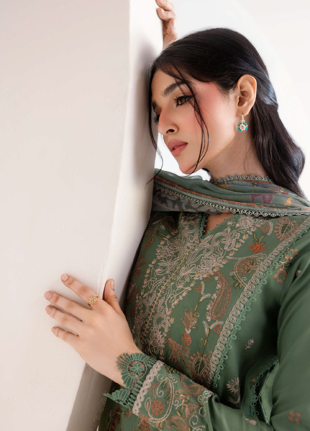Intermix Zync by Florent Unstitched Embroidered Viscose 3 Piece Suit FL26UIZ FZ-8B - Casual Collection
