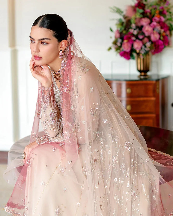 Whispers of Grace by Roheenaz Unstitched Embroidered Chiffon 3 Piece Suit RN26UWG Faye RUNCH260208 - Wedding Collection