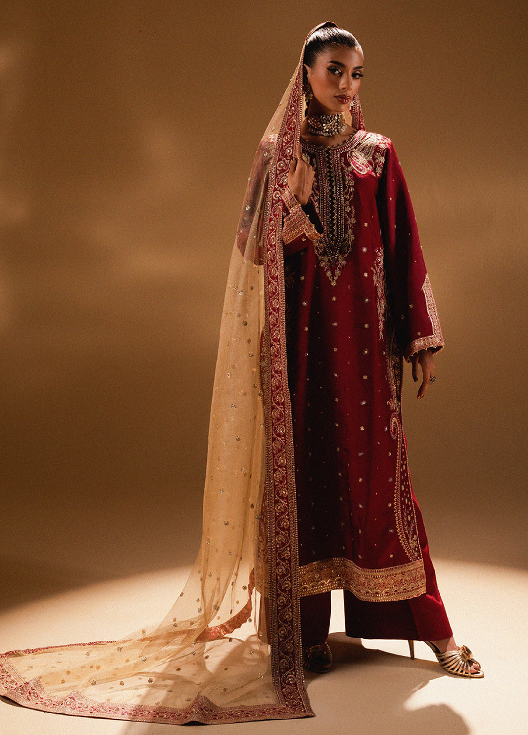 Afsanay by Zariya Luxury Embroidered Unstitched Chiffon 3 Piece Suits ZRY25LF D1 ZB50037 - Festive Collection