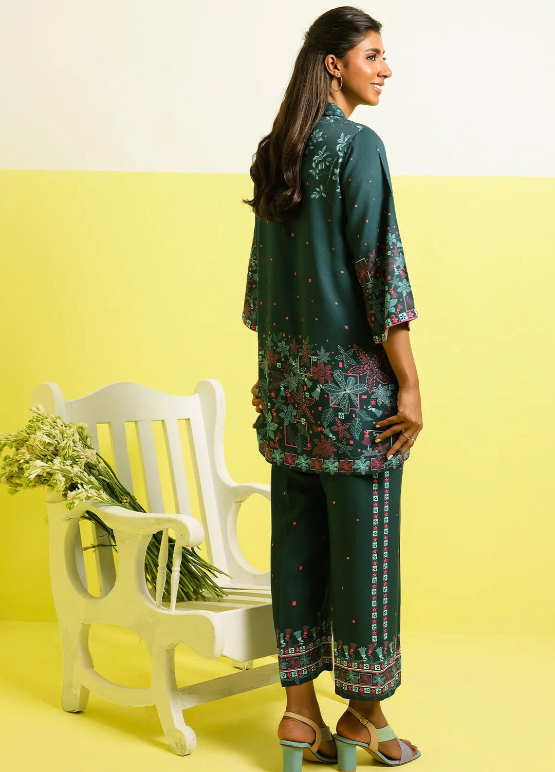 Elara by Sahar Embroidered Marina Twill Suits Unstitched 2 Piece SHR25EP Floral Drift - Winter Collection