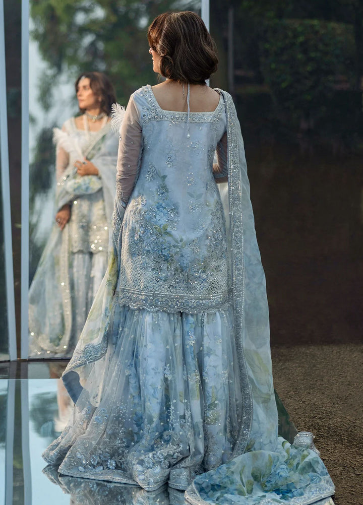 Jahan by Erum Khan Embroidered Net Suits Unstitched 3 Piece EK25V4 Floral Drop - Formals Collection