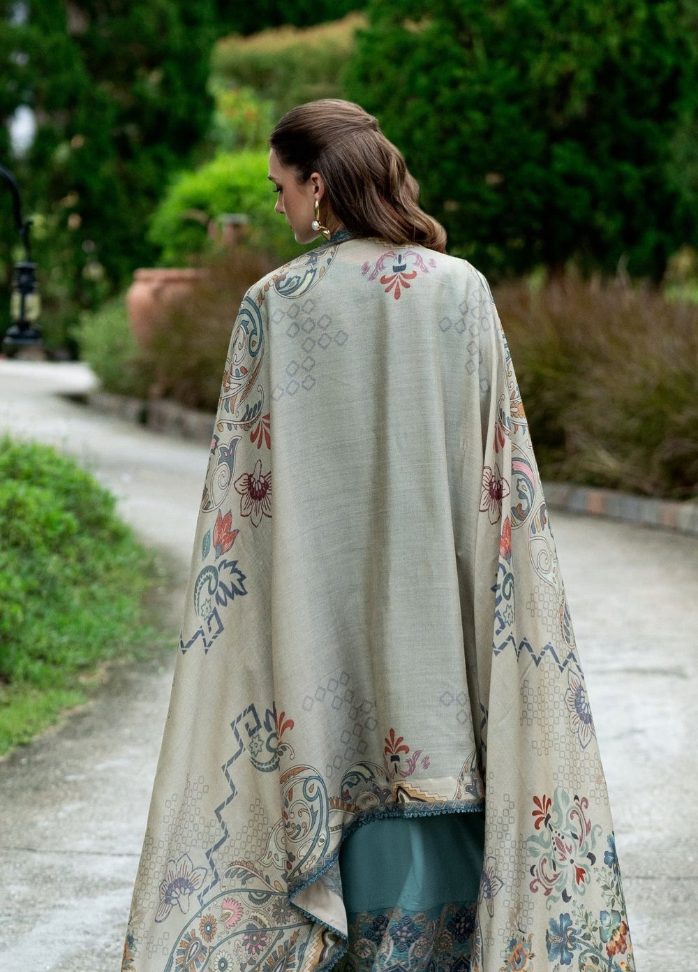 Serenity by Florent Unstitched Embroidered Dobby 3 Piece Suit FL26USF Amethyst - Festive Collection