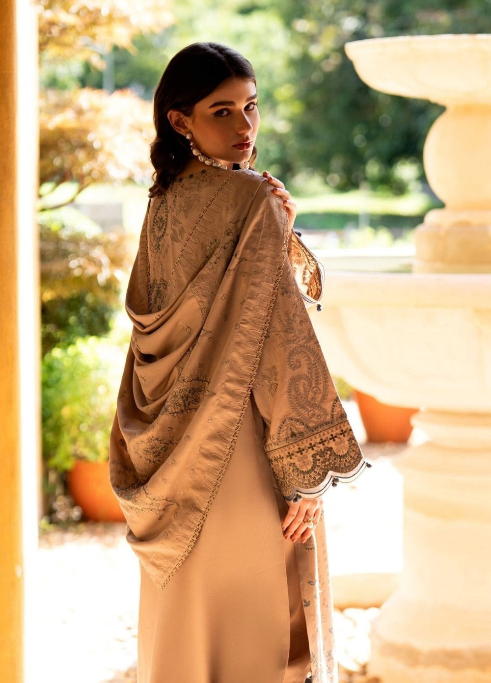Serenity by Florent Unstitched Embroidered Dobby 3 Piece Suit FL26USF Aurea - Festive Collection