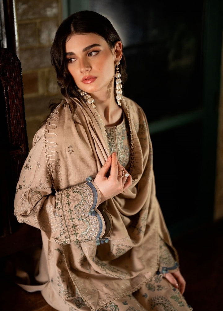 Serenity by Florent Unstitched Embroidered Dobby 3 Piece Suit FL26USF Aurea - Festive Collection