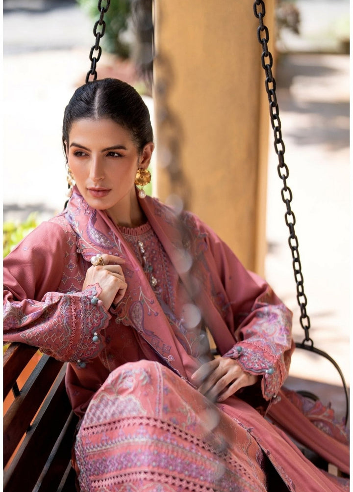 Serenity by Florent Unstitched Embroidered Dobby 3 Piece Suit FL26USF Lyra - Festive Collection