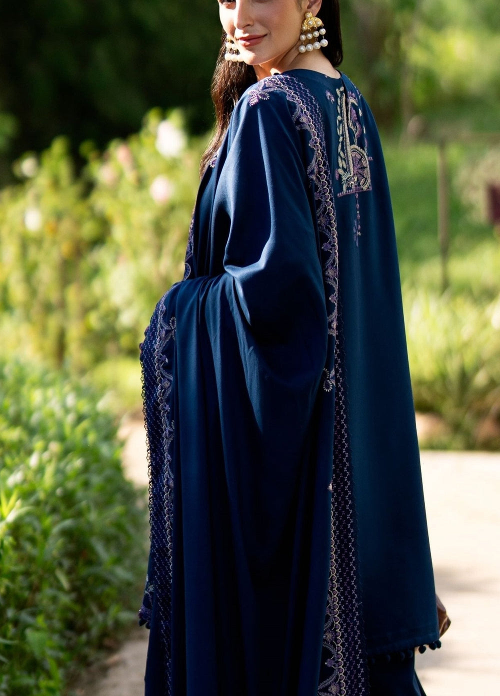 Serenity by Florent Unstitched Embroidered Marina Twill 3 Piece Suit FL26USF Astrid - Festive Collection