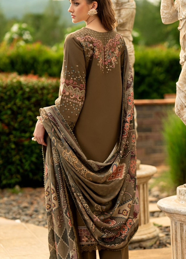 Serenity by Florent Unstitched Embroidered Karandi 3 Piece Suit FL26USF Ziva - Festive Collection